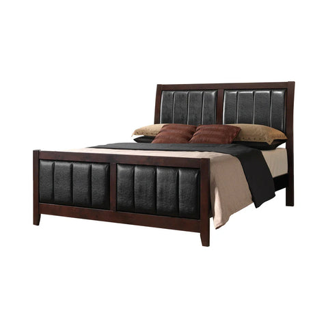 Carlton Cappuccino and Black Upholstered Bed