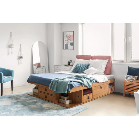 Copper Grove Rivne Storage Platform Bed with Drawers and Shelves