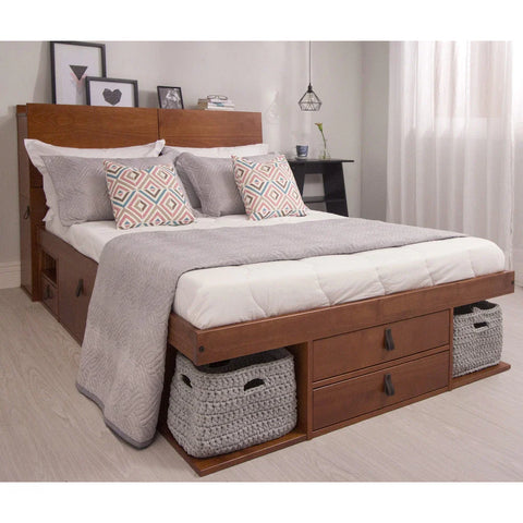 Copper Grove Rivne Storage Platform Bed with Drawers and Shelves