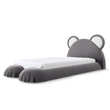 Cuddle Bear Kids Upholstered Bed In Velvet