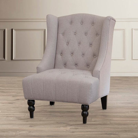 Full Back Lounge Chair Wide Tufted Wingback Chair