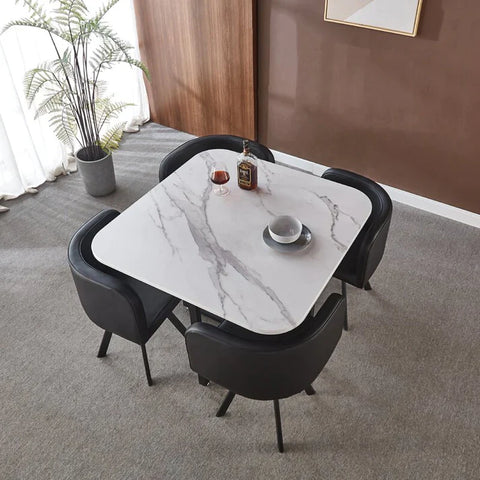 Square Dining Table with 4 Chairs