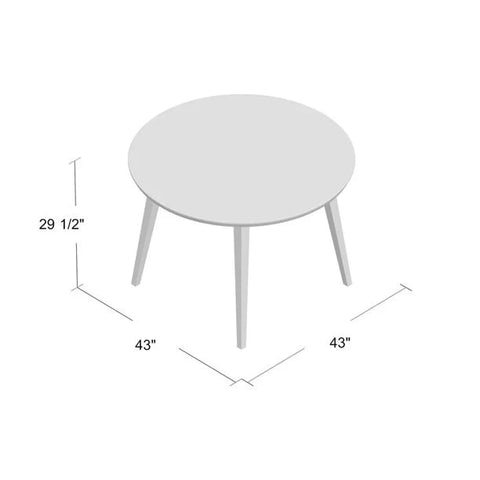 Wooden Rounded 4 Seater Dining Set