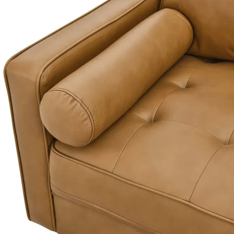 Valour Genuine Top Grain Cognac Leather Sofa