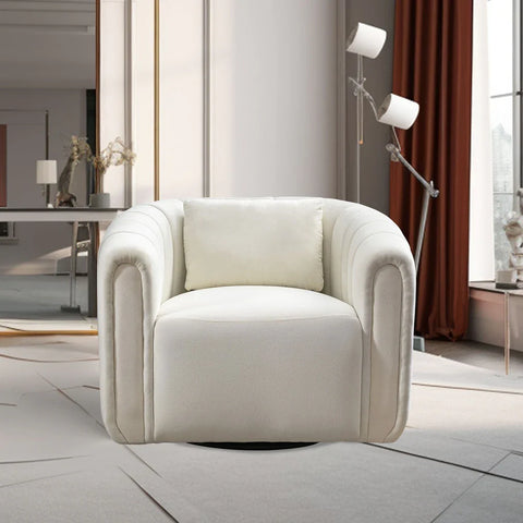 Ebello Oversize Velvet Swivel Accent Chair