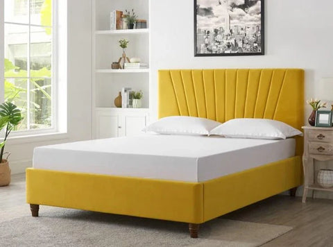 Balboa Luxury Upholstered Bed In Suede