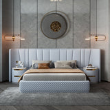 Aurora Royale Grand Diamond Upholstered Panel Bed