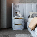 Aurora Royale Grand Diamond Upholstered Panel Bed