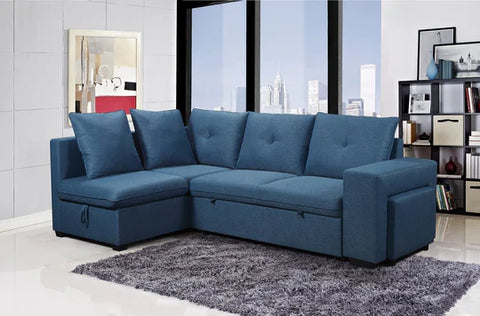 Velvet Blue  Floyd Sofa Cum Bed