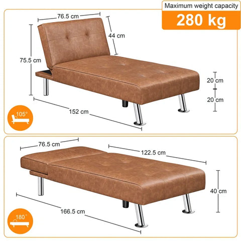 Hamar Vegan Leather Quilted Lounger