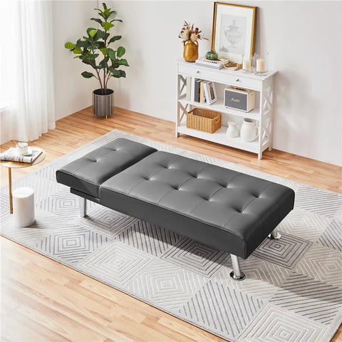 Hamar Vegan Leather Quilted Lounger