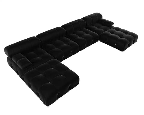 Nordic l shape Sectional sofa Modular Combination Velvet