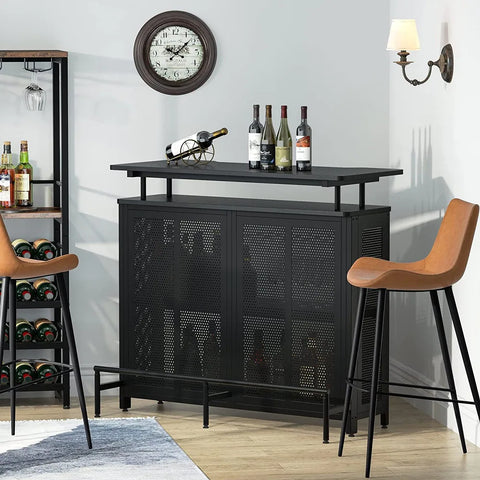 Wine and Liquor Bar Storage Display Cabinet Cart (401)