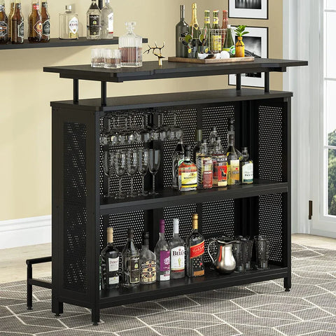 Wine and Liquor Bar Storage Display Cabinet Cart (401)