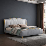 Kora Plush Shell Premium Upholstered Bed In Leatherette