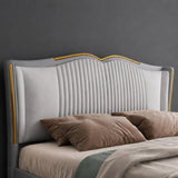 Kora Plush Shell Premium Upholstered Bed In Leatherette