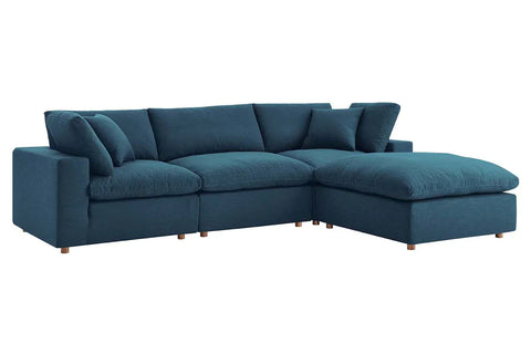 Commix Deep Seat Sectional Sofa With Ottoman,