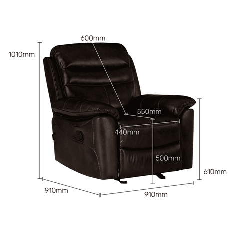Mirage Brown Leatherette Recliner