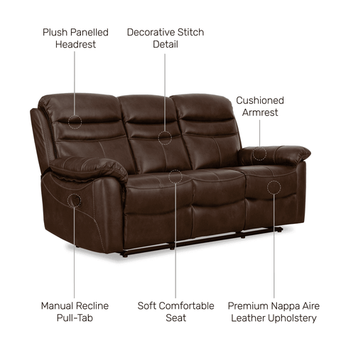 Mirage Brown Leatherette Recliner