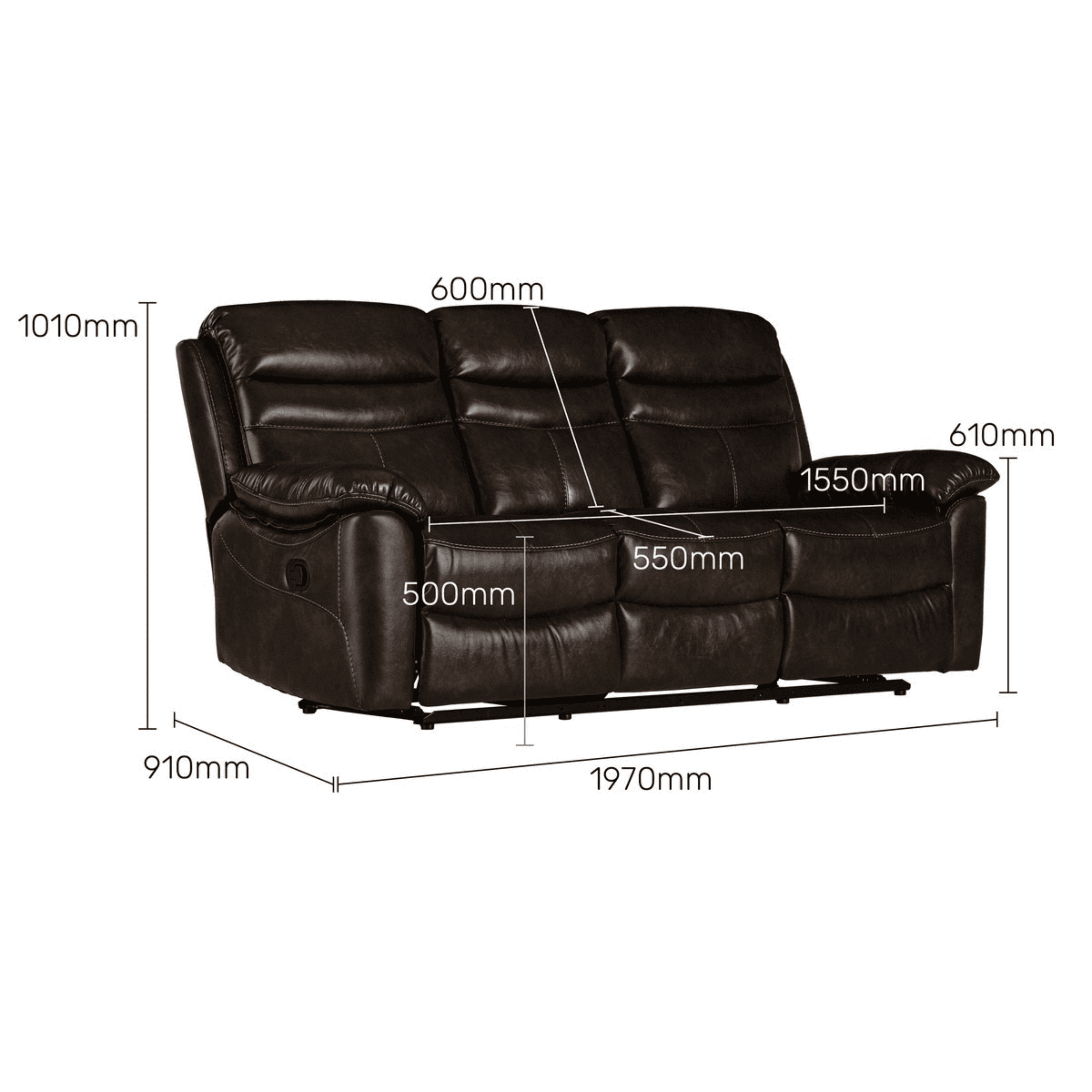 Mirage Brown Leatherette Recliner