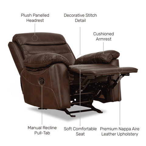 Mirage Brown Leatherette Recliner