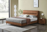 NovaLine Upholstered Sleek Bed In Leatherette With No Storage