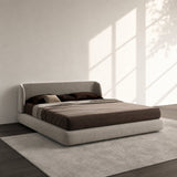 Orren Curve Edge Upholstered Bed In Fabric