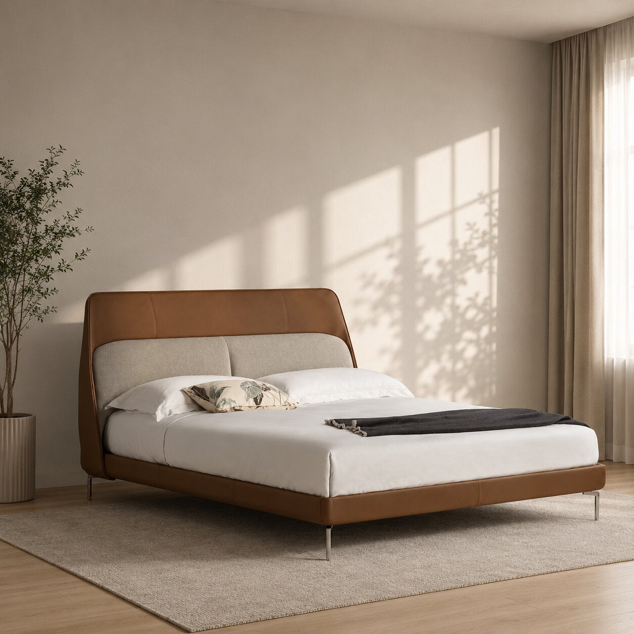 Poltrona Frau Coupe Bed In Genuine Italian Leather