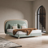 Royce Mint Upholstered Bed In Leatherette