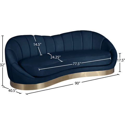 Kingdom style elegance curved sofa