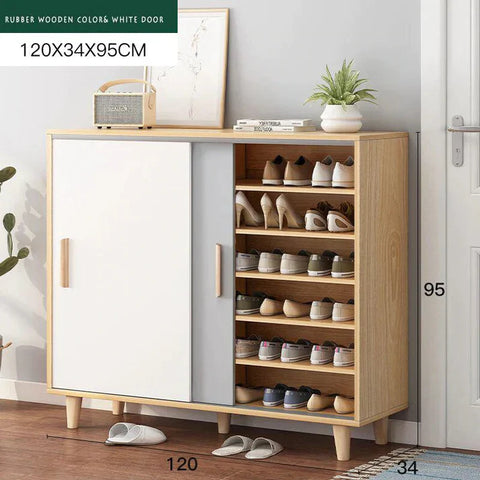 Entryway 40 Pair Shoe Storage Cabinet