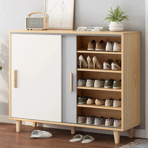 Entryway 40 Pair Shoe Storage Cabinet