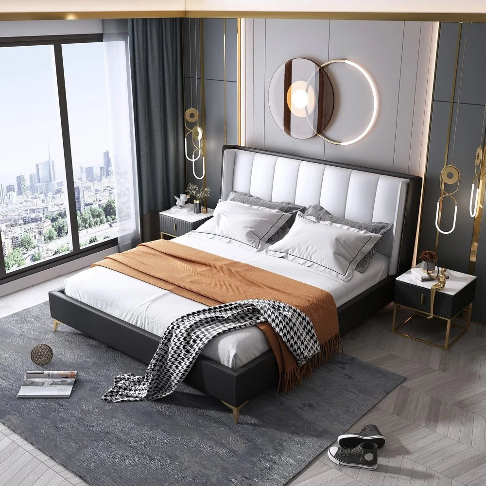 Sterling Grande Upholstered Luxury Bed In Leatherette