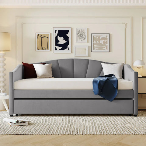 Velvet Upholstered Sofa Bed