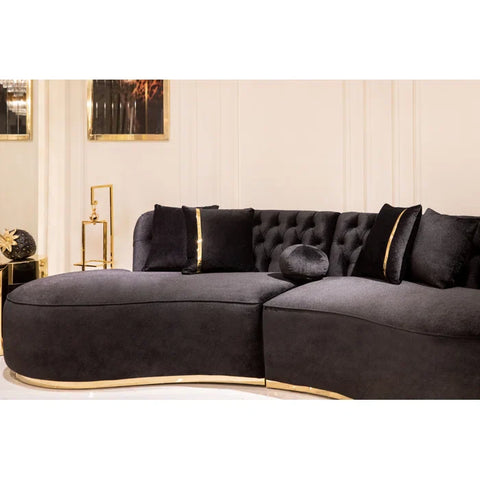 Alina Luxury Chesterfield Vintage Sectional Sofa