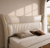 Valentino Crest Luxe Upholstered Bed In Leatherette
