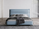 Versace Sky Blue Upholstered Bed In Leatherette