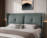 Zephario Luxe Wingback Upholstered Bed In Leatherette