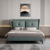 Zephario Luxe Wingback Upholstered Bed In Leatherette