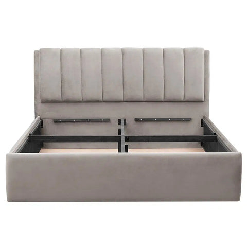 Ash Solid Wood Upholstered Bed