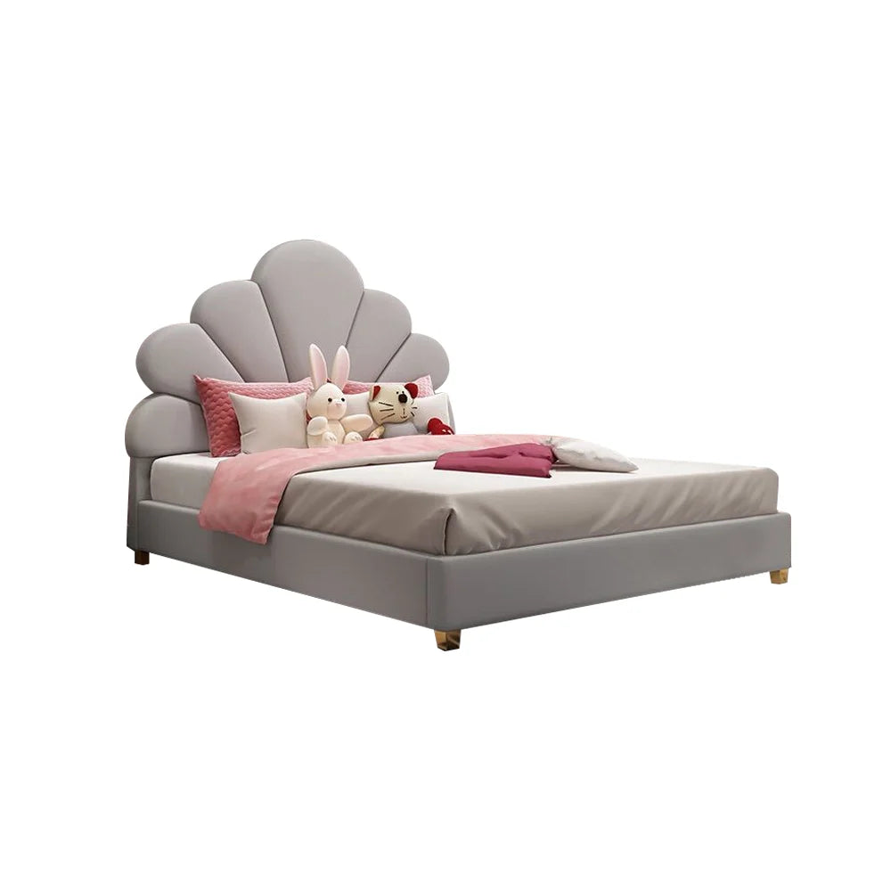 Flower panel Upholstered Kids Bed
