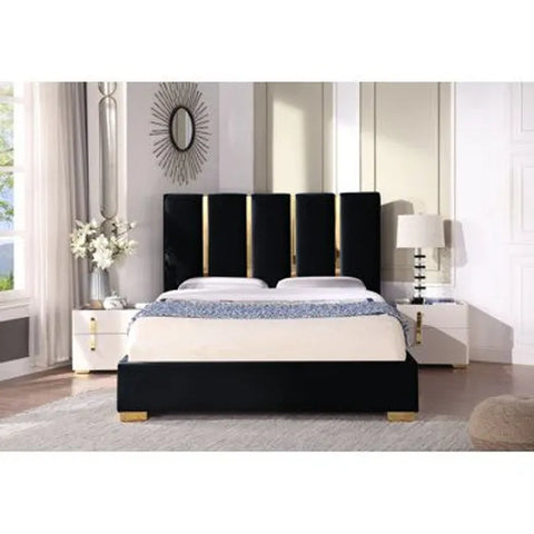 Eclipse Modern Black And Gold Bed