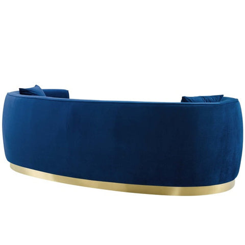 Resolute Curved Performance Velvet Sofa Couch