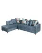 Macy Fabric Lounger Sofa Left In Blue