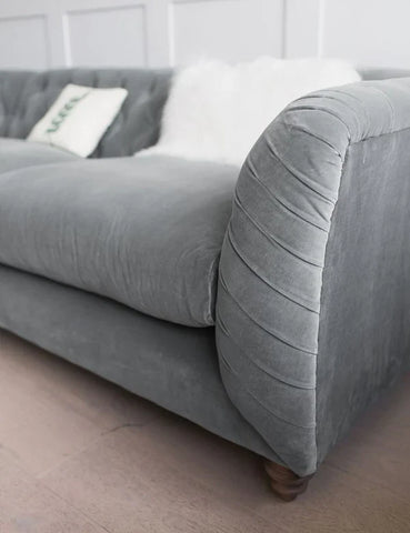 Theseus Chesterfield Corner Light Gray Sofa