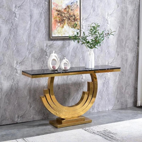 Classic Golden Console Table Stainless Steel