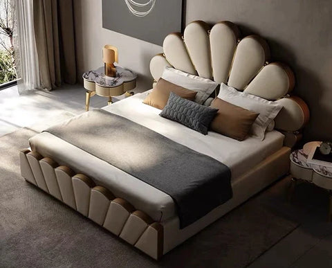 Maple Premium Upholstered Bed In Suede