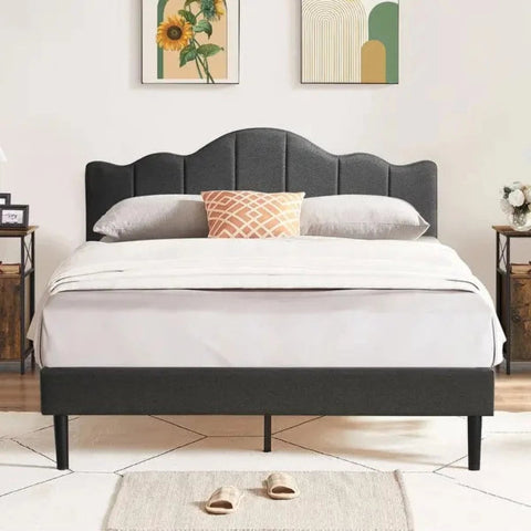 Paris Upholstered Bed Suede