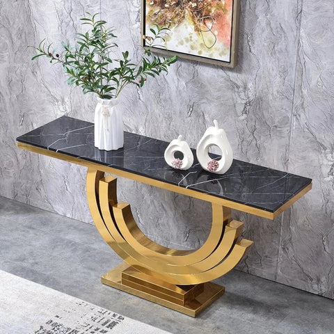 Classic Golden Console Table Stainless Steel