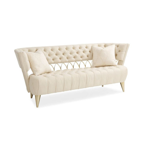 Come Full Circle Sofa with Decorative open metal frame,